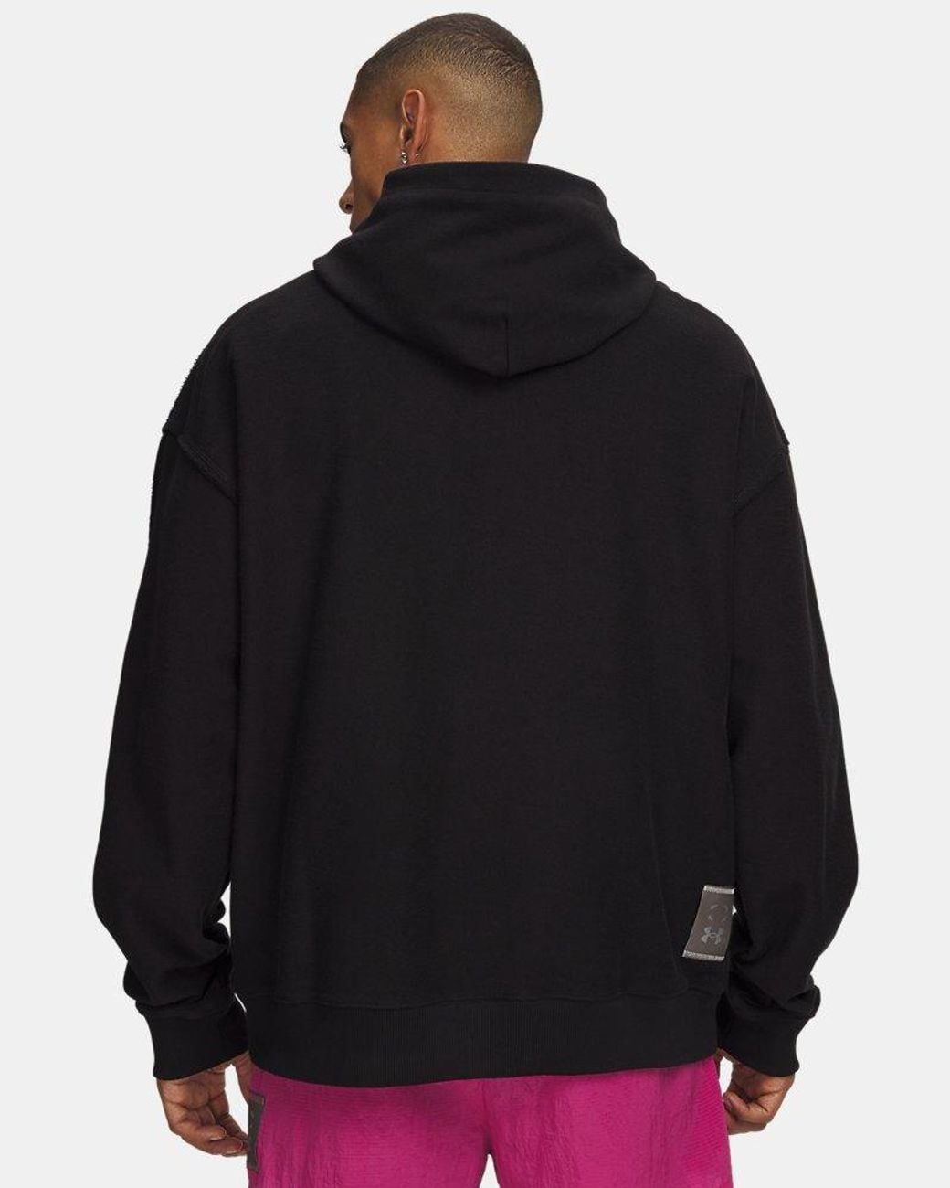 Under Armour Black Hb Run Fleece Hoodie Ultimate Reflective for men