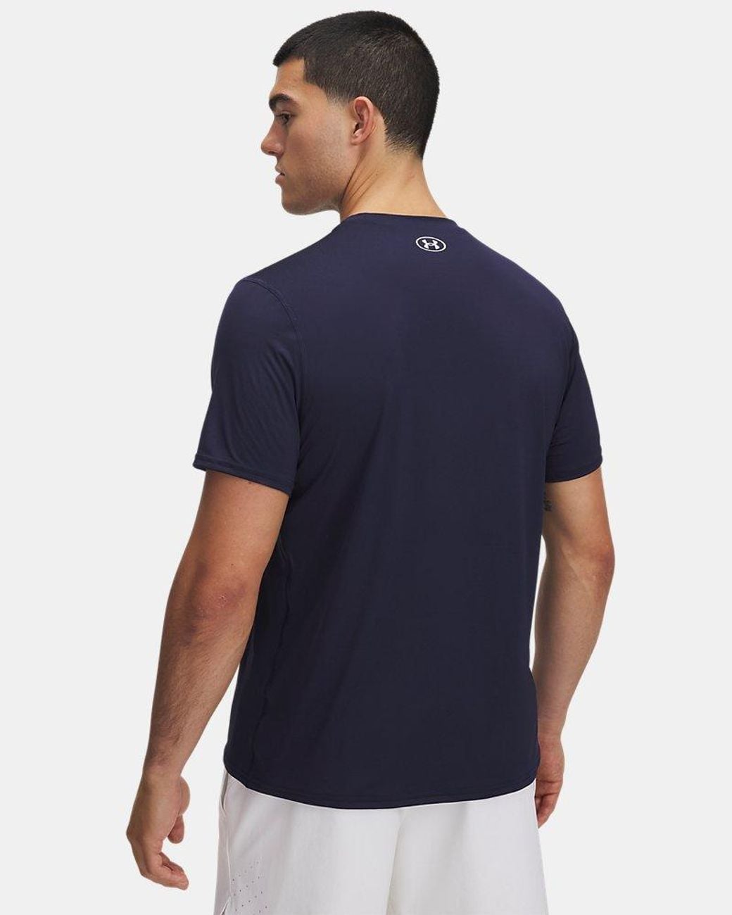 Under Armour Blue Heatgear Fitted Short Sleeve Midnight for men
