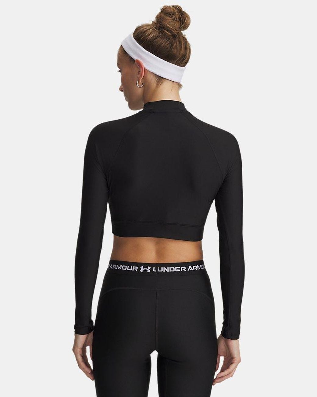 Under Armour Black Heatgear Crop Mock Long Sleeve Ultimate