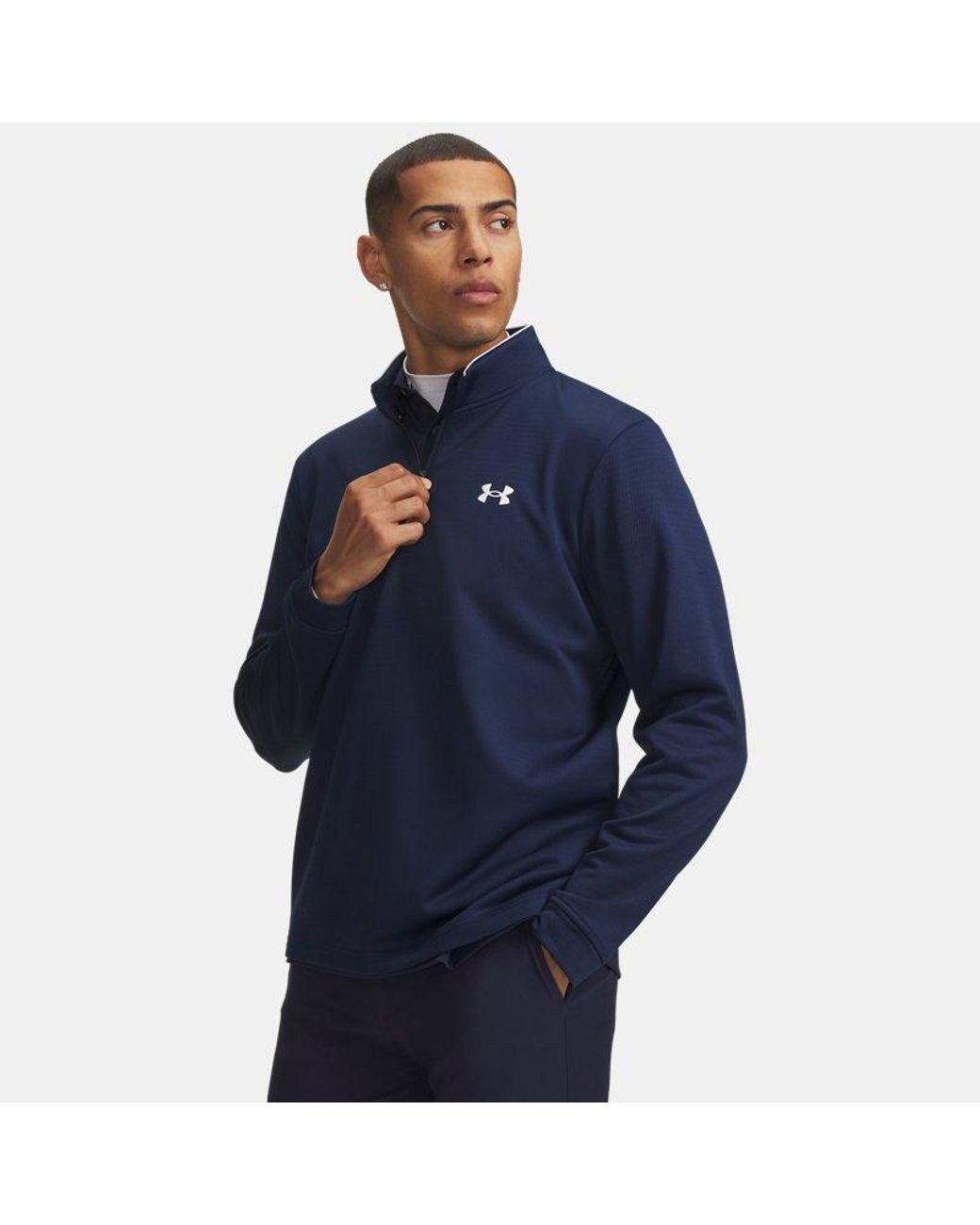 Under Armour Blue 1/4 Zip Fleece for men