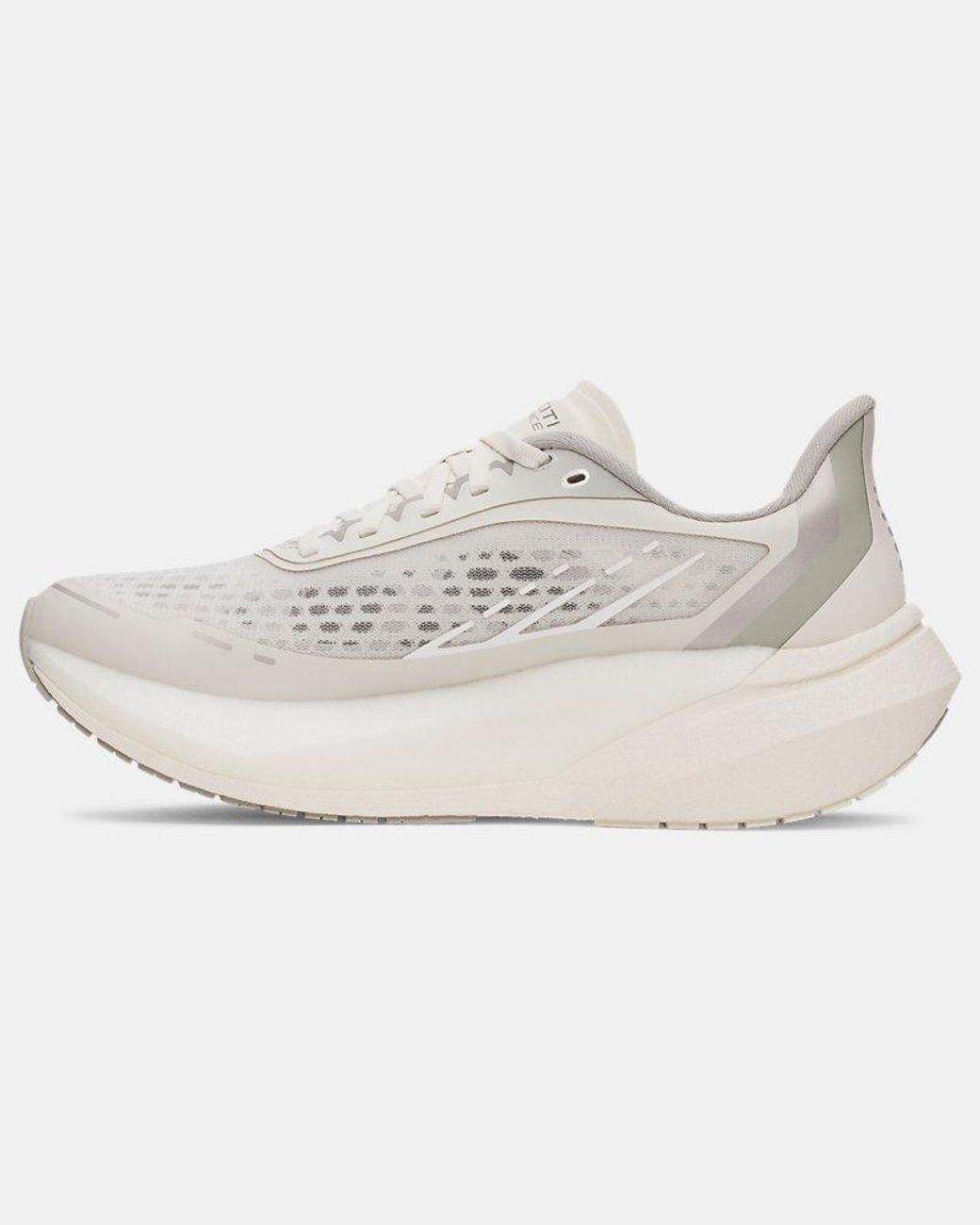 Under Armour White Velociti Distance Running Shoes Stone Titanium Metallic Buff