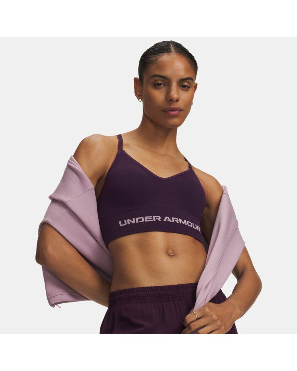 Under Armour Blue Ua Vanish Seamless Low Sports Bra