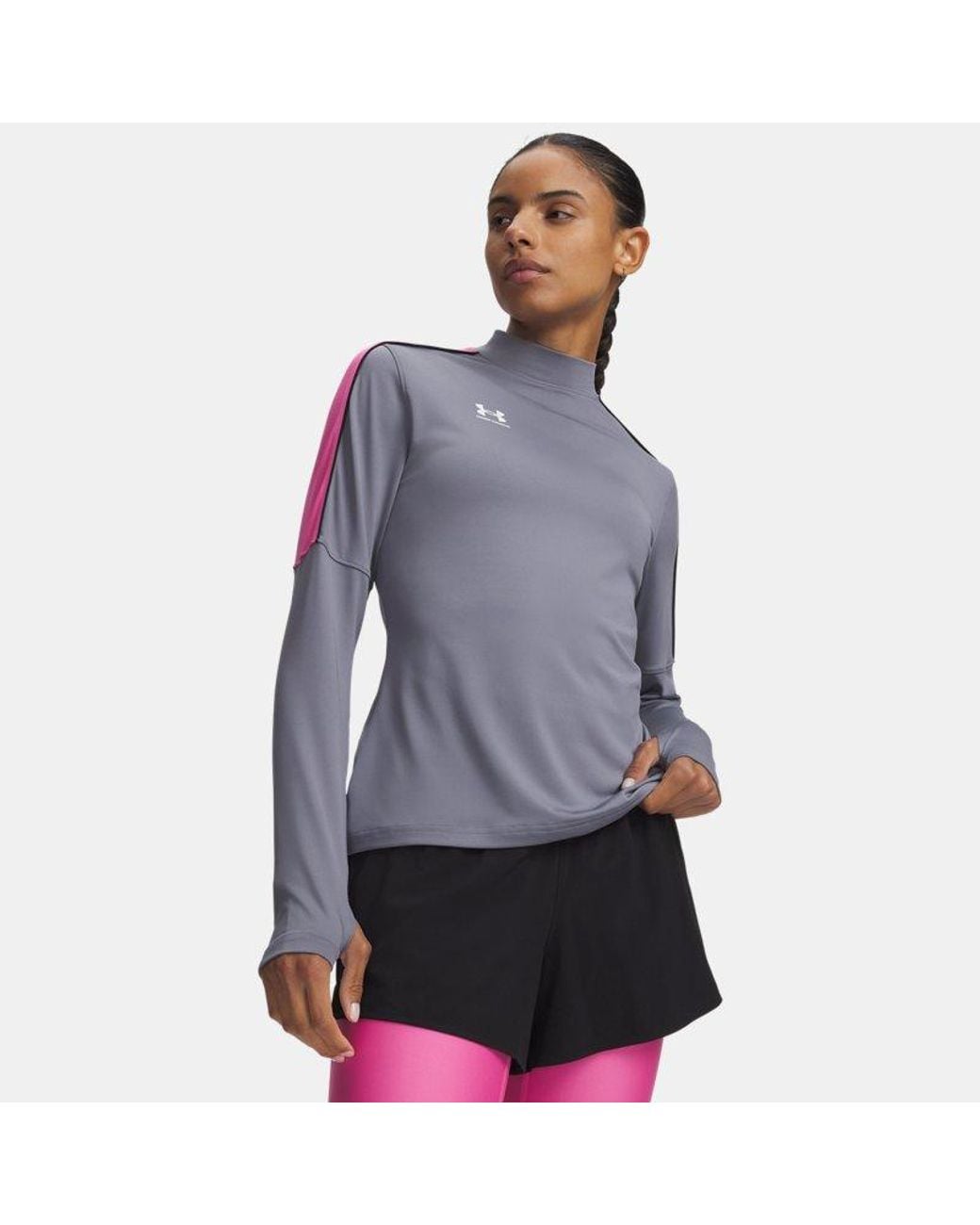 Under Armour Gray Challenger Baselayer Top