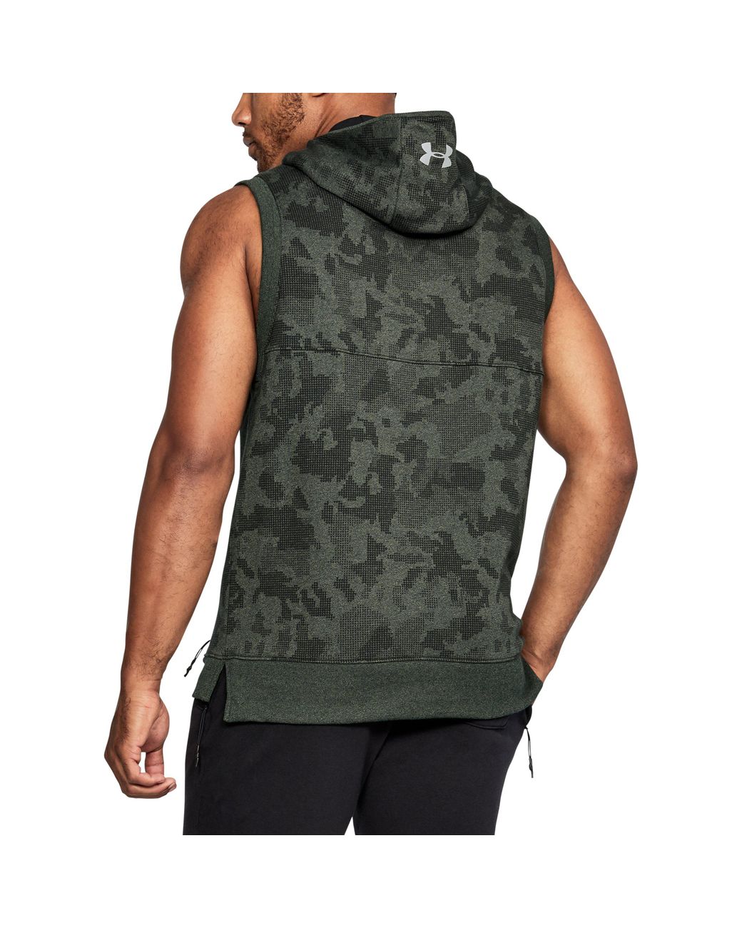 Under Armour Project Rock Threadborne Sleeveless Hoodie in Green for Men |  Lyst