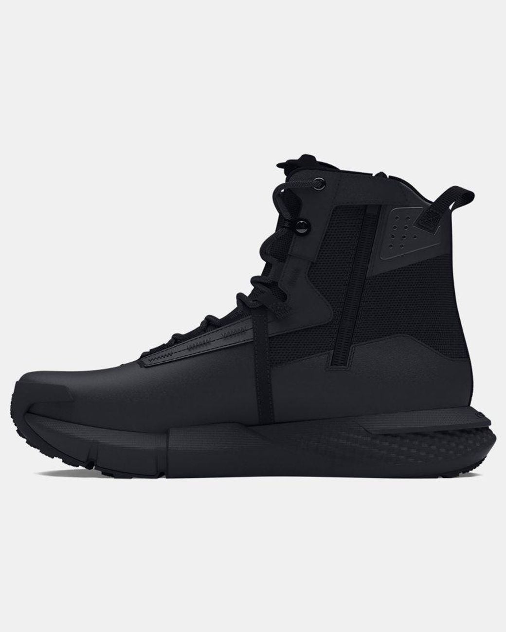 Under Armour Black Ua Valsetz Waterproof Zip Tactical Boots for men