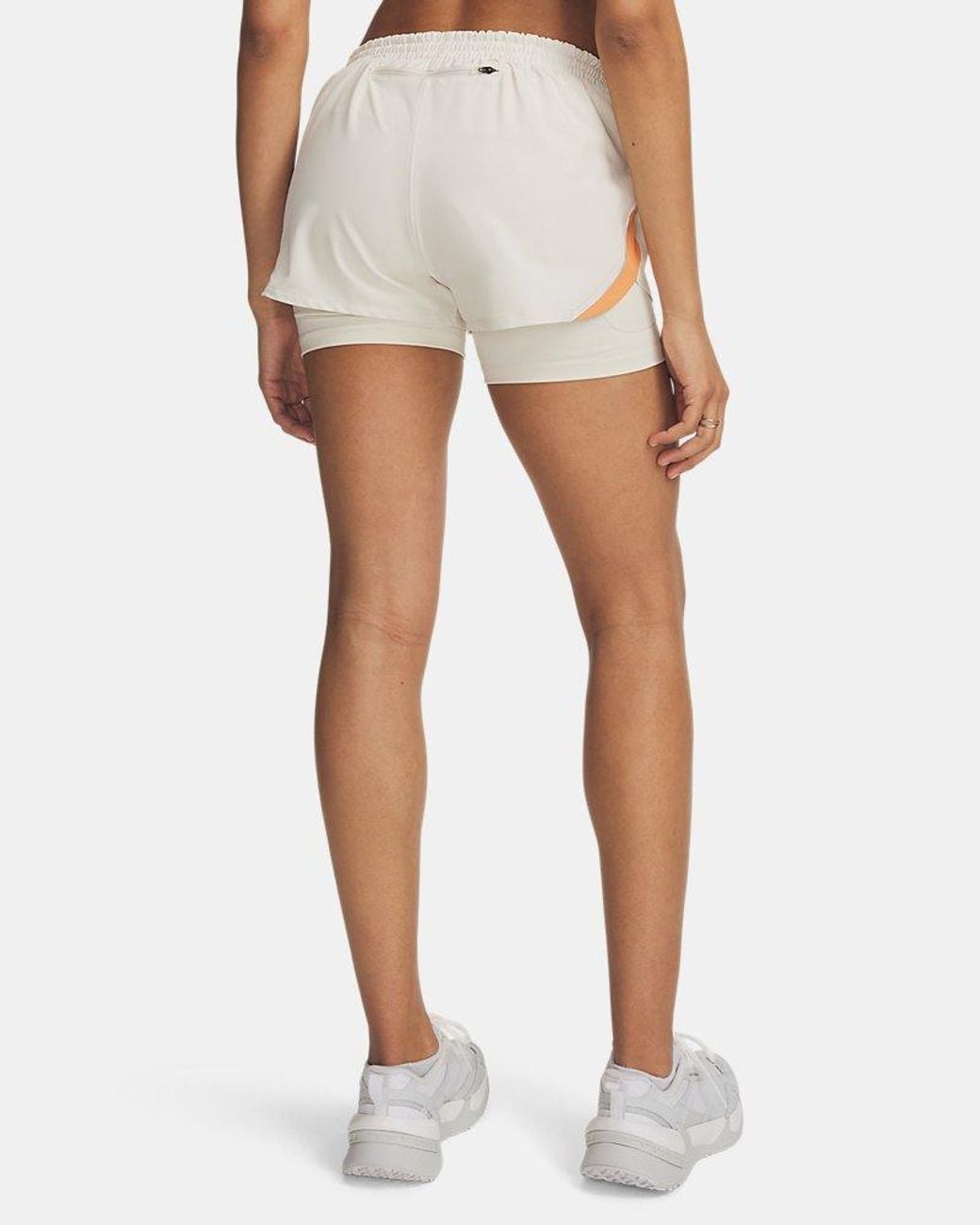 Under Armour White Velociti Pro 4" 2-In-1 Shorts Stone Reflective