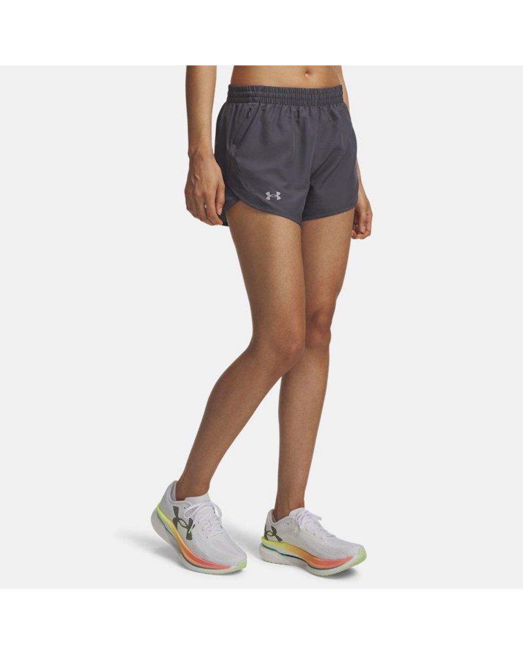 Under Armour Green Fly-By 3" Shorts High Vis High Vis Reflective