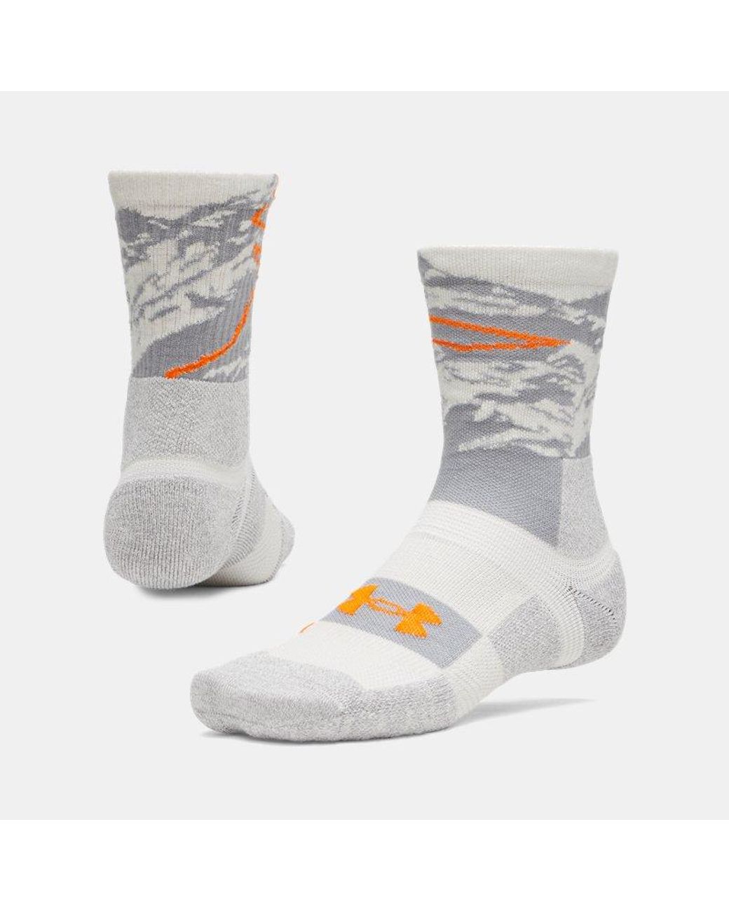 Under Armour Metallic Explor Wool Hike Crew Socks Clay Steel Outrageous