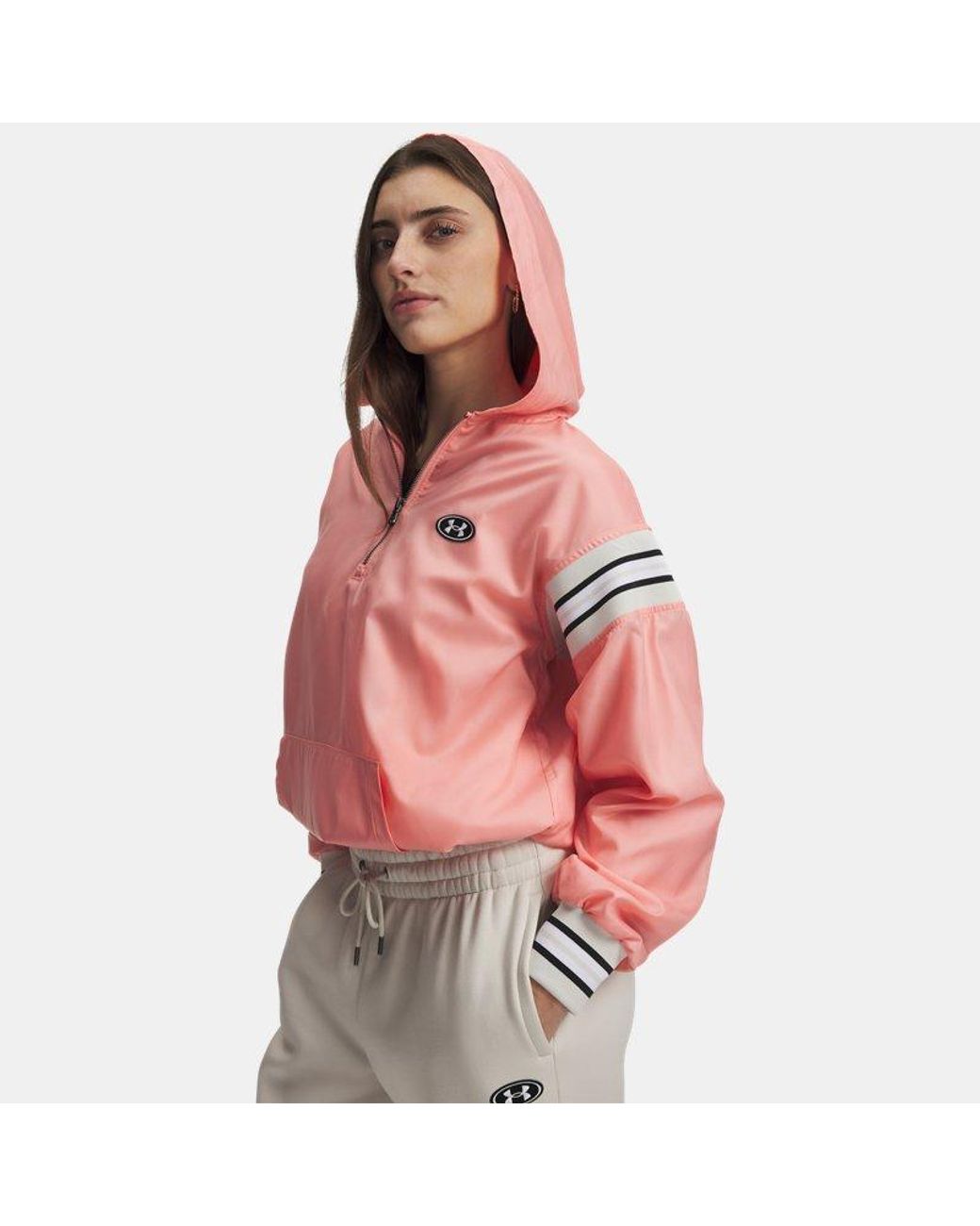 Under Armour Pink Ua Icon Woven Heritage ¼ Zip