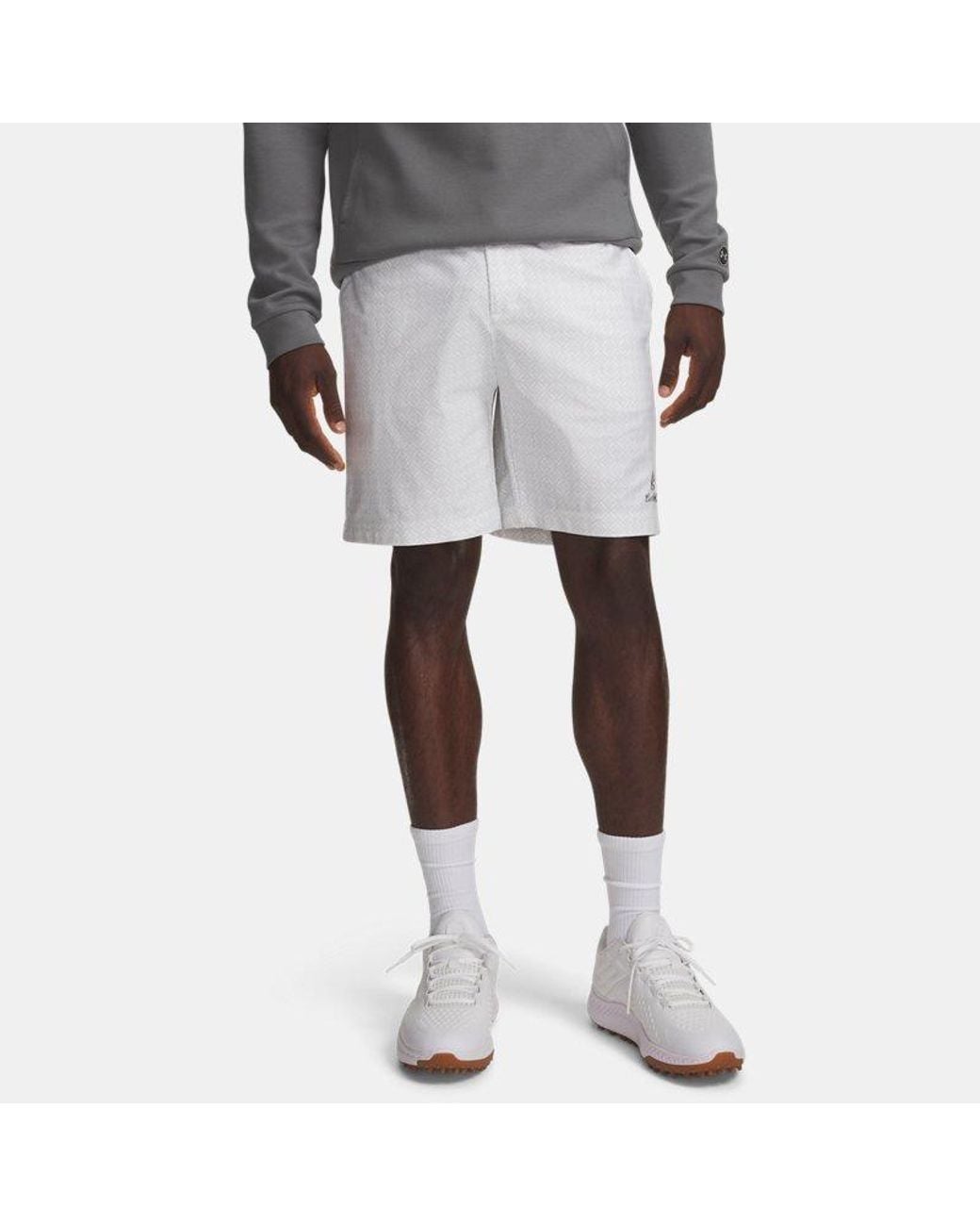 Under Armour Gray Curry Drive Range Shorts Distant Clay for men