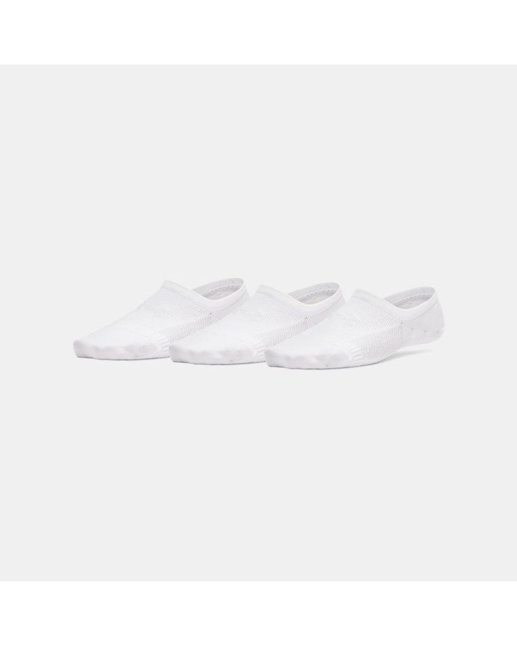 Under Armour White Ua Vanish 3-pack Liner Socks