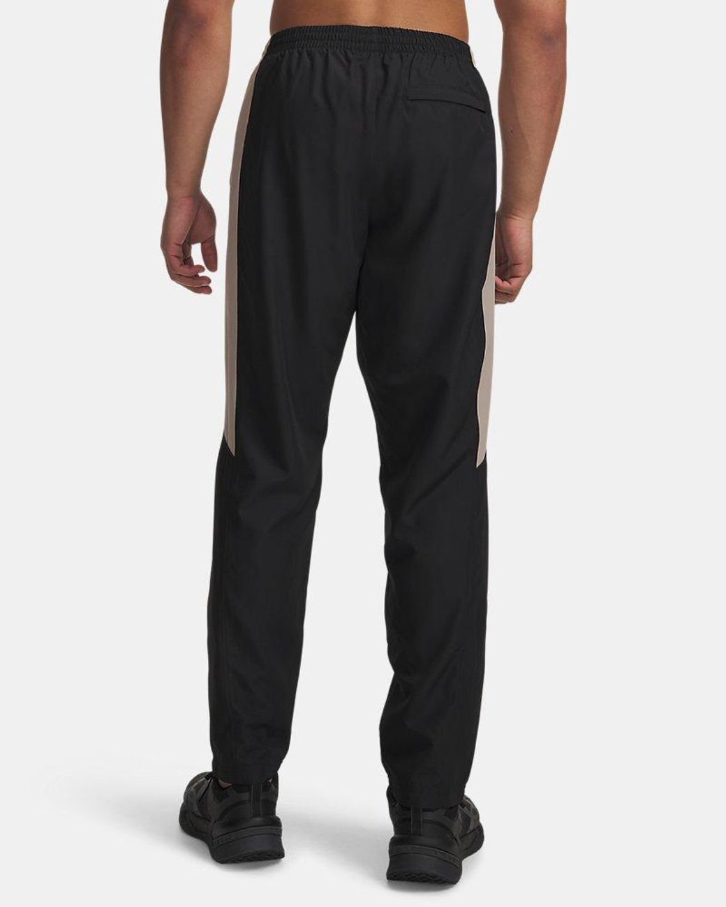 Under Armour Black Rival Woven Colorblock Pants Ultimate Timberwolf Taupe Timberwolf Taupe for men