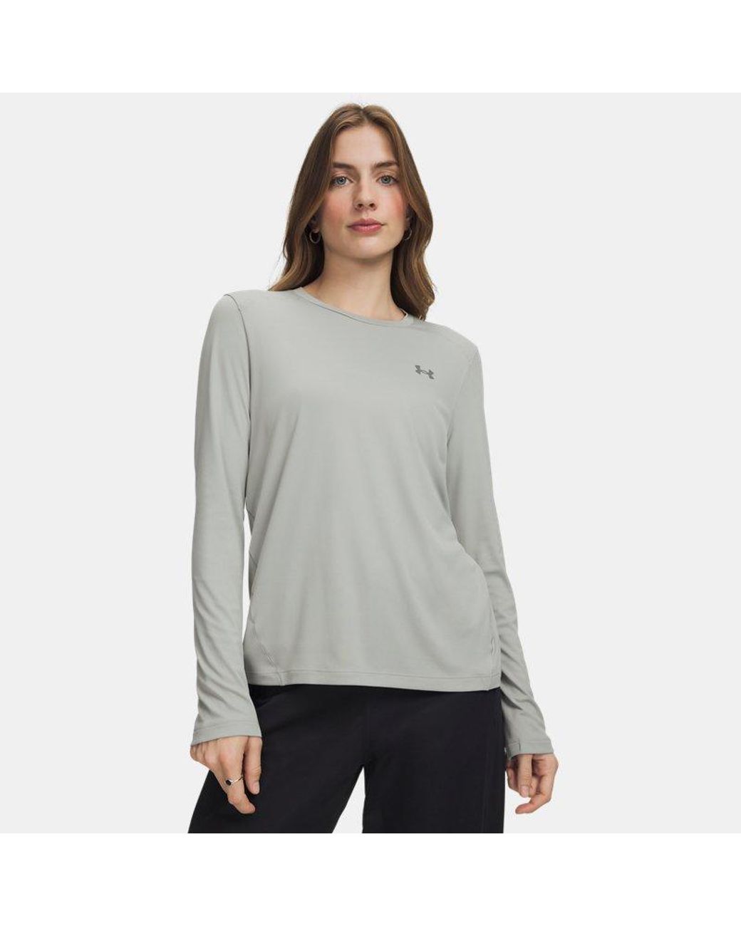 Under Armour Gray Ua Explor Upf Long Sleeve Crew