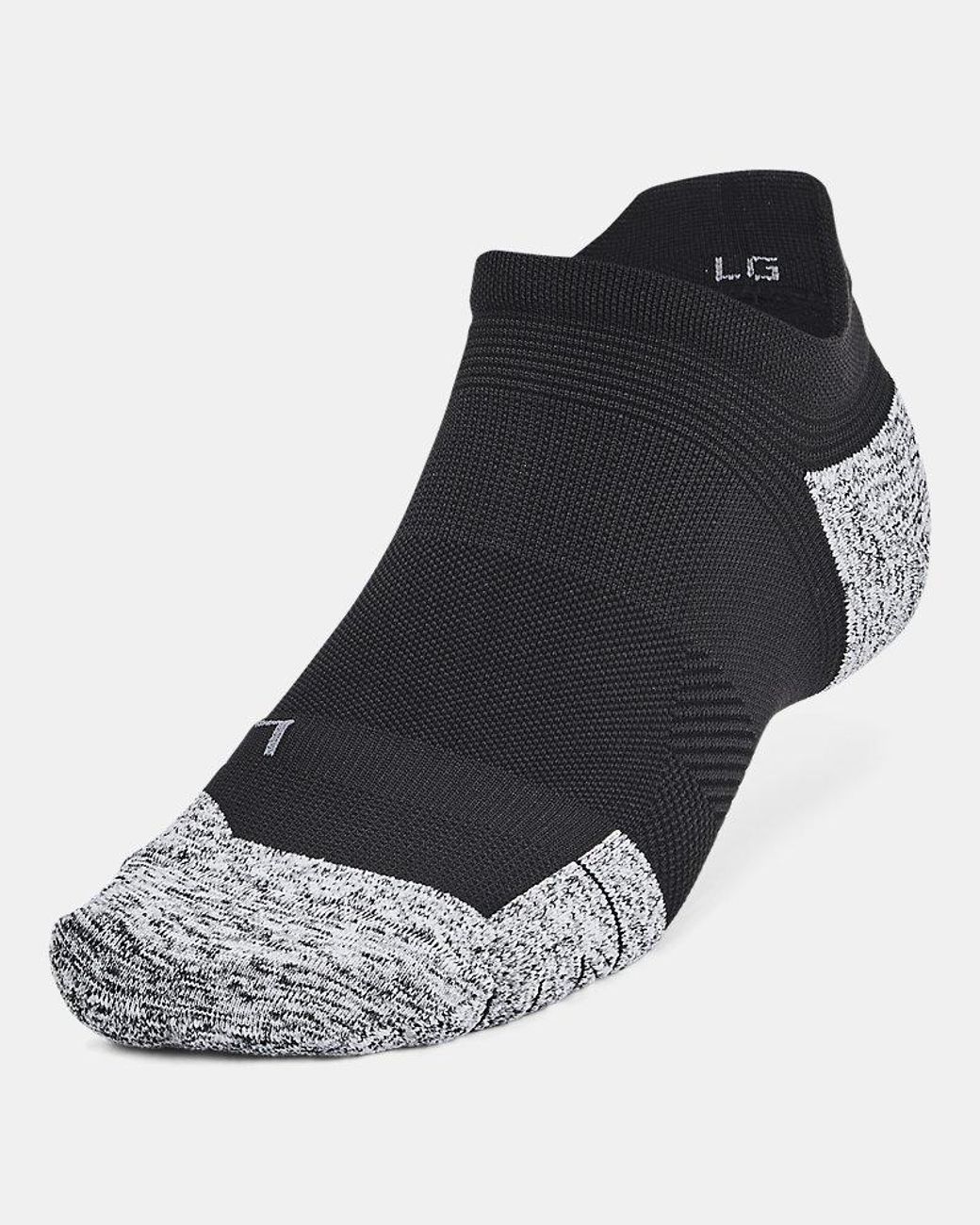 Under Armour Blue Armourdry Run Cushion 3-Pack No Show Socks Pitch Reflective