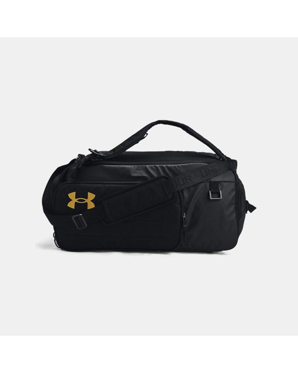 Under Armour Black Contain Duo Medium Backpack Duffle Metallic