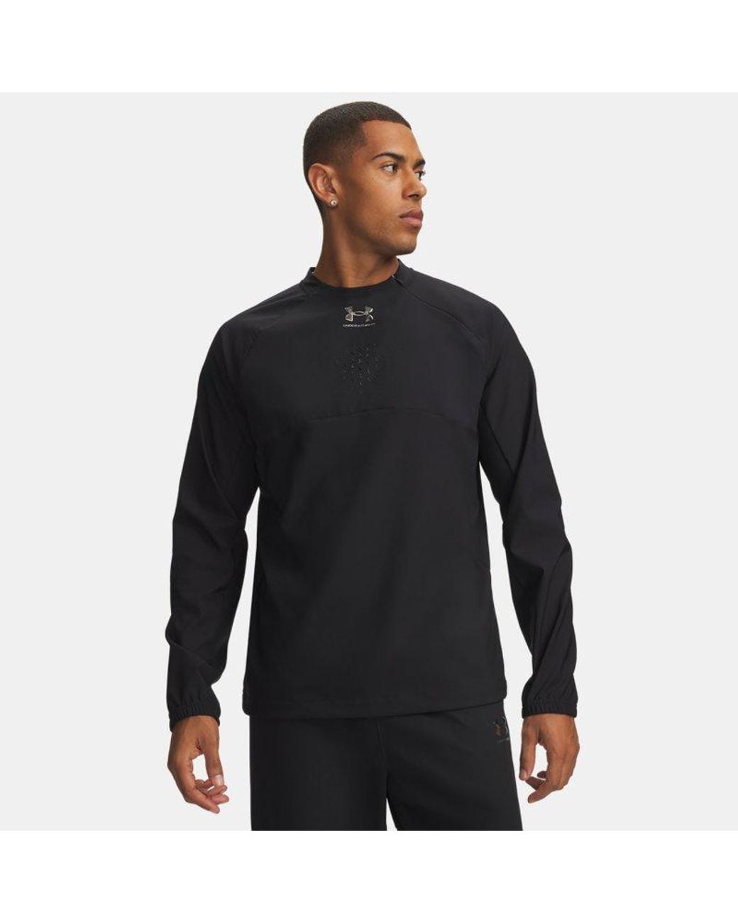 Under Armour Black Challenger Elite Storm Shell Jacket Chrome for men