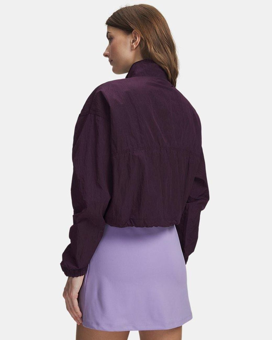 Under Armour Purple Rival Woven Full Zip Echo