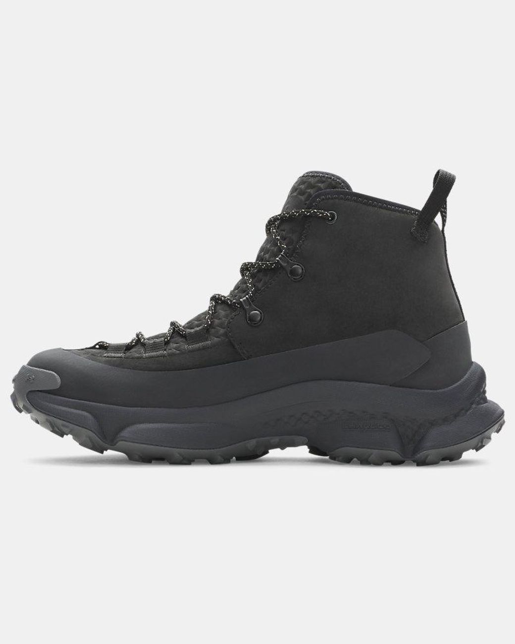 Under Armour Black Charged Expanse Mid Leather Waterproof Hiking Boots Anthracite Bayou for men