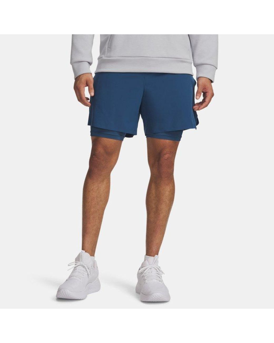 Under Armour Blue Vanish Elite 2-In-1 Shorts Wham Wham Wham for men