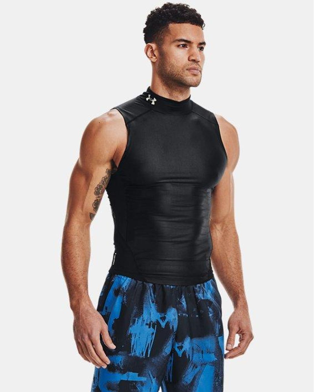 Under Armour Ua Iso-chill Compression Mock Sleeveless in Black for Men ...