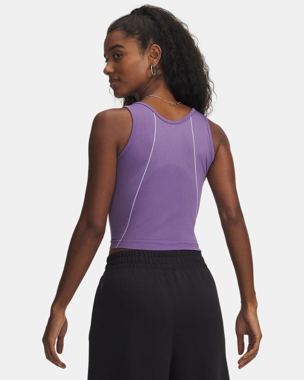 Under Armour Purple Vanish Seamless Tank Luxe Crest Crest