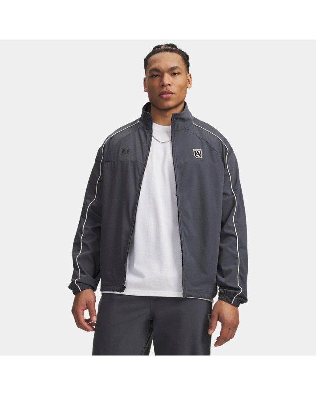 Under Armour Blue Terrace Woven Jacket Ultimate Titan Ultimate for men