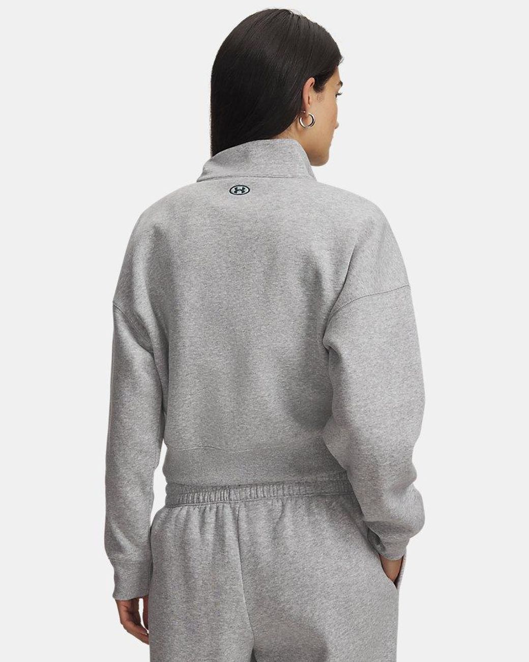 Under Armour Gray Ua Rival Fleece Varsity 1⁄2 Zip