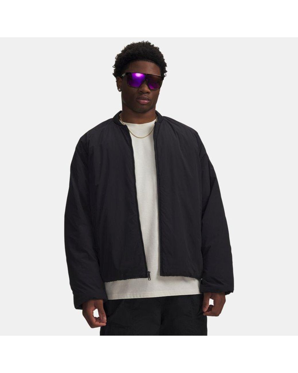 Under Armour Black Hoops Woven Jacket Team for men