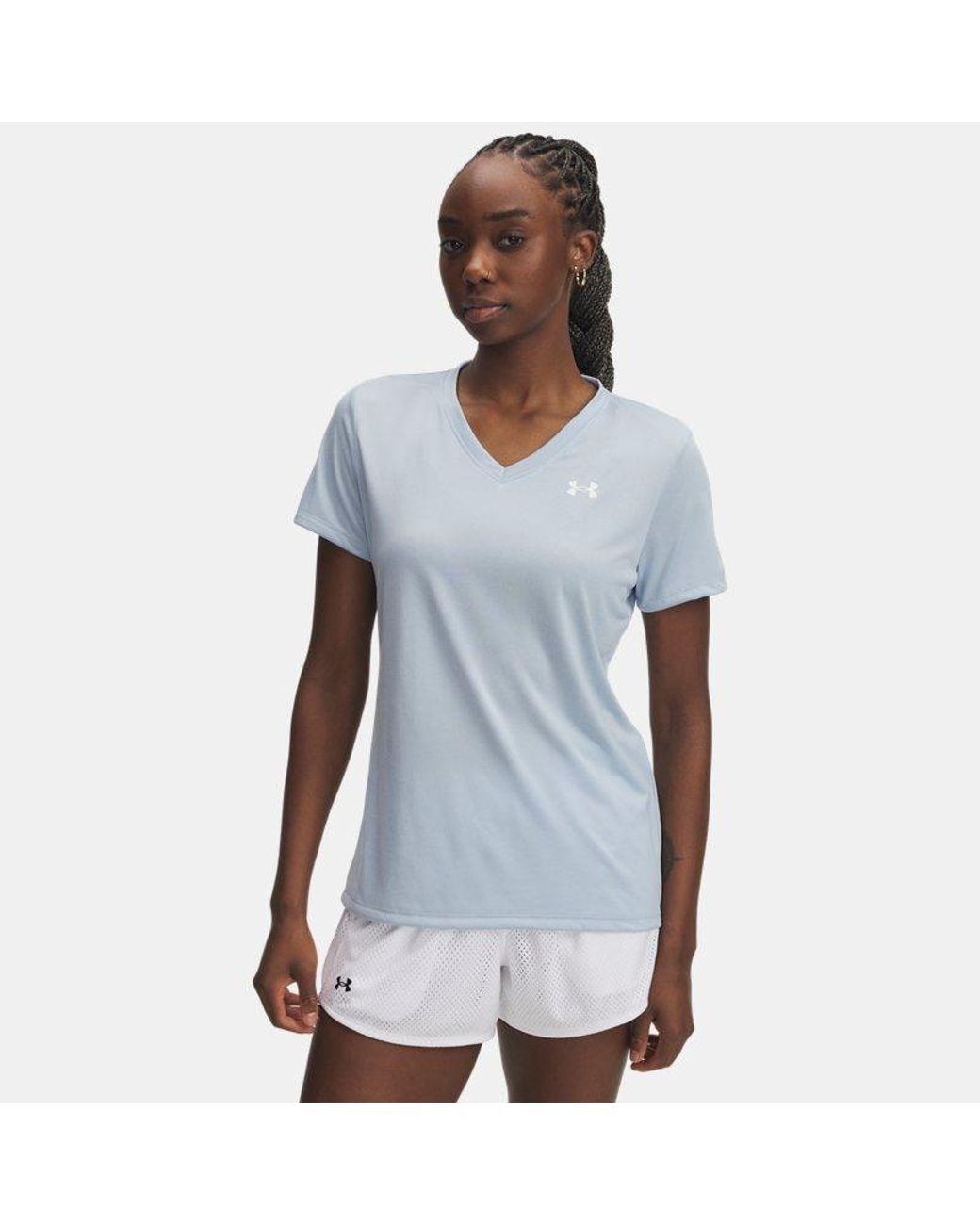 Under Armour Blue Tech V-Neck Short Sleeve Calm