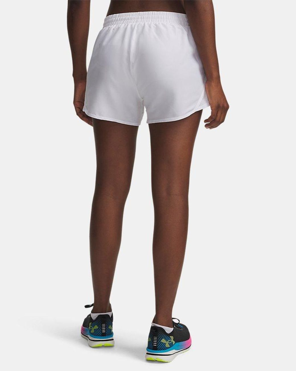 Under Armour White Fly-By 3" Shorts Reflective