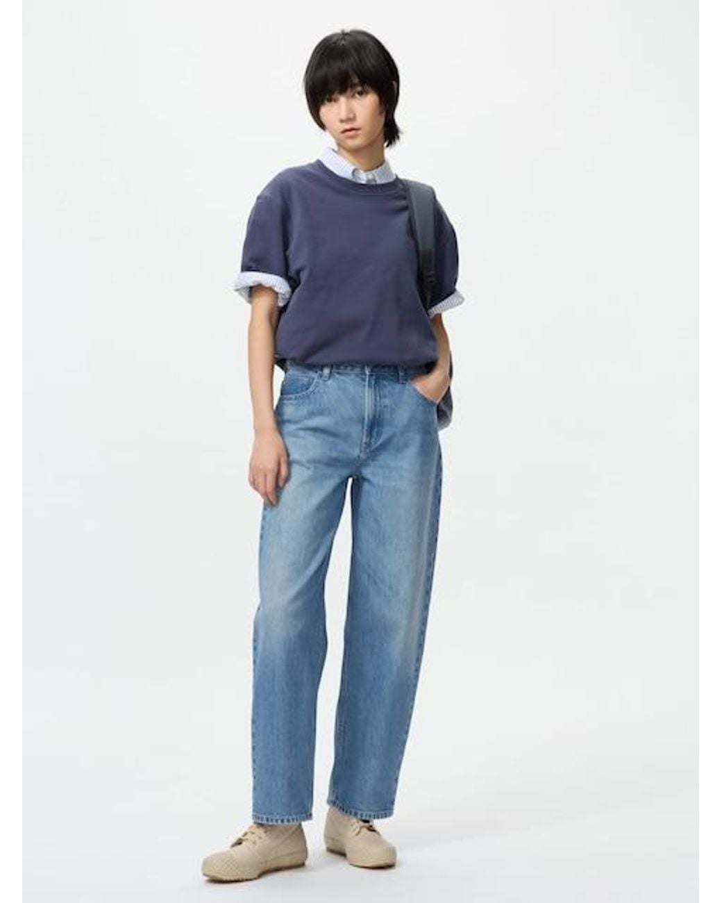 Uniqlo Blue Baggy Jeans for men