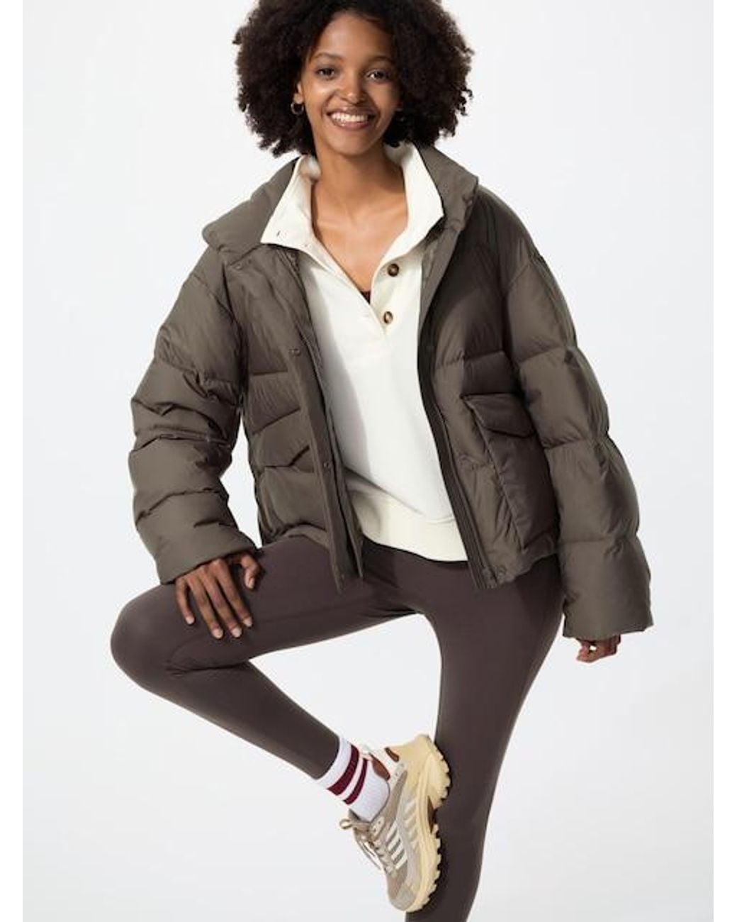 Uniqlo Gray Powder Soft Down Jacket