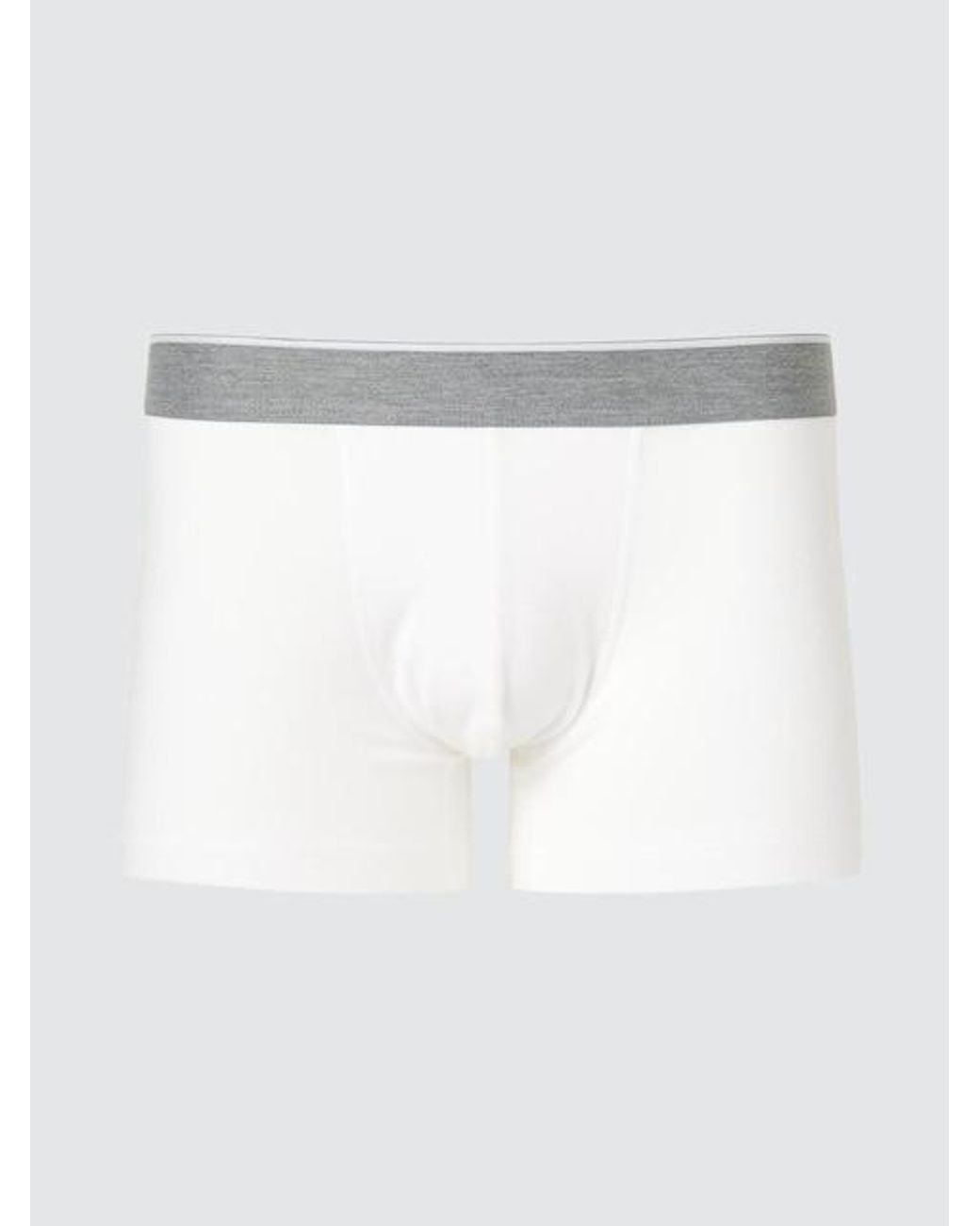 Uniqlo White Cotton Boxer Briefs (Low Rise) for men