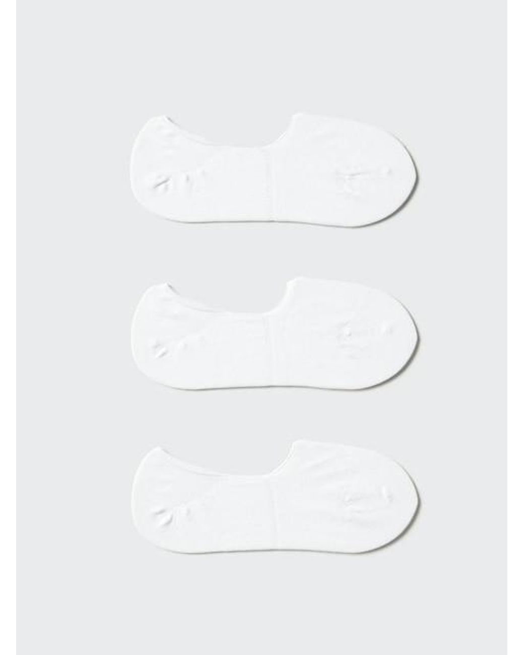 Uniqlo White No-Show Socks (3 Pairs)