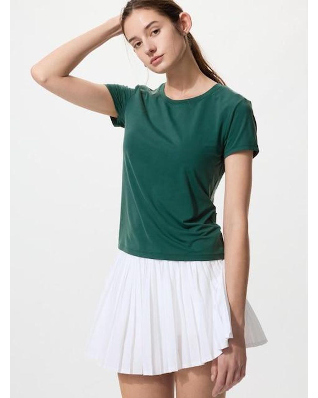 Uniqlo Green Airism Bra T-Shirt