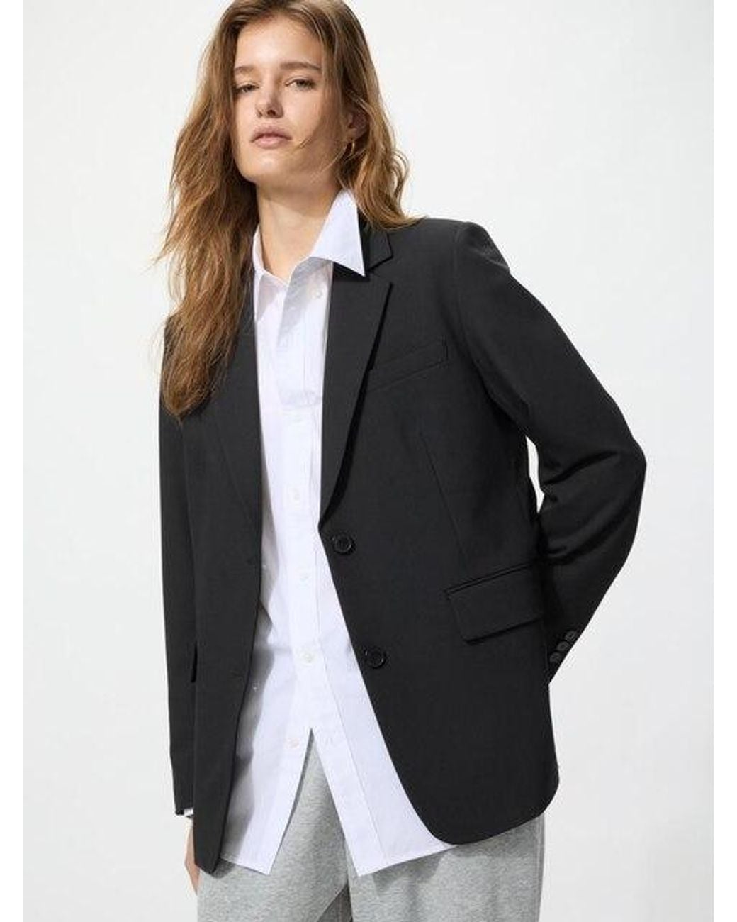 Uniqlo Blue Relaxed Tailored Jacket