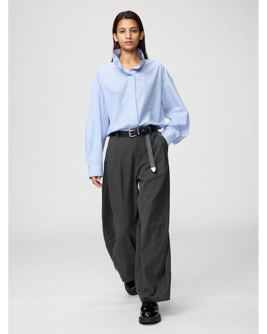 Uniqlo White Volume Trousers (Shorter)