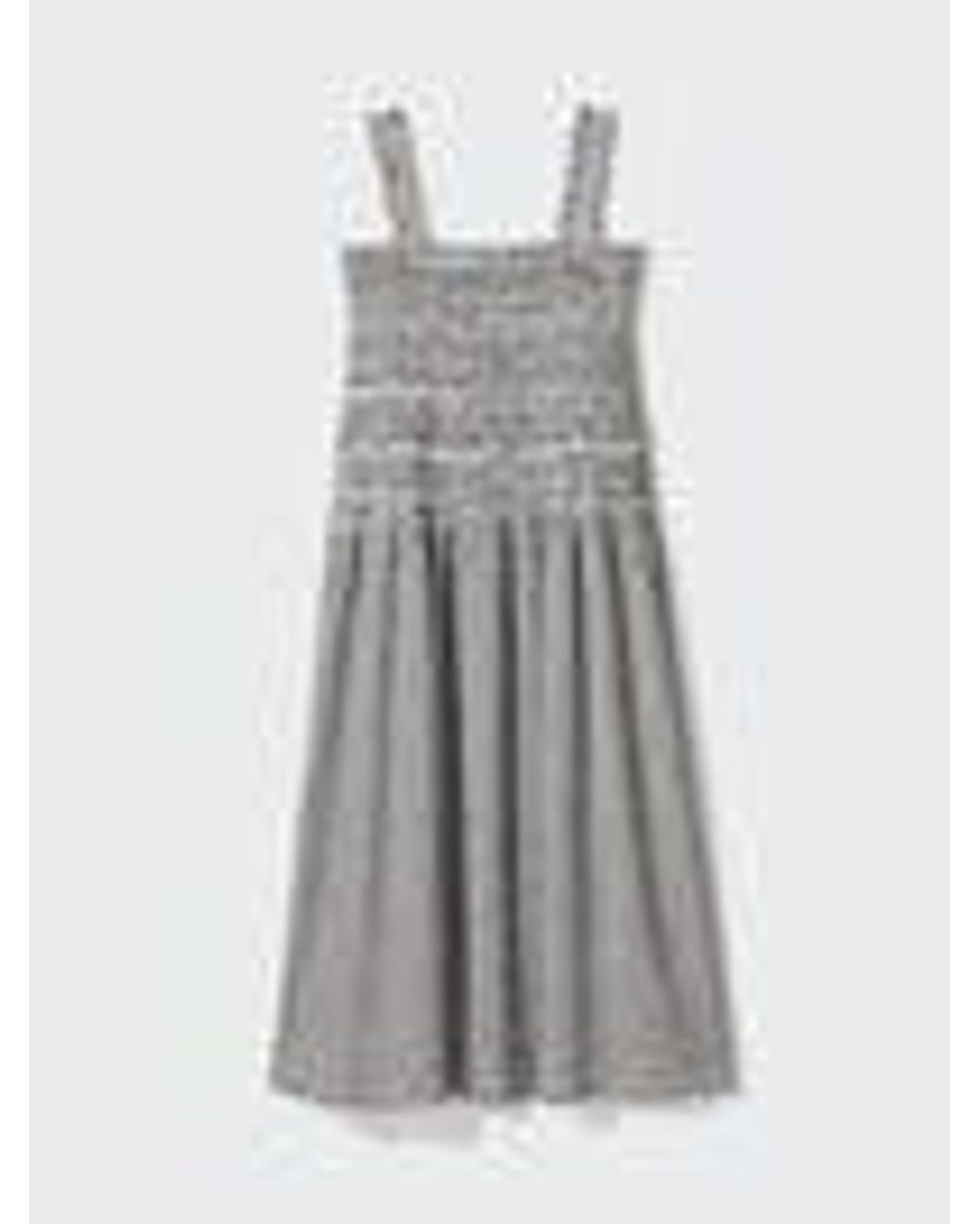 Uniqlo Gray Shirring Dress (Sleeveless)