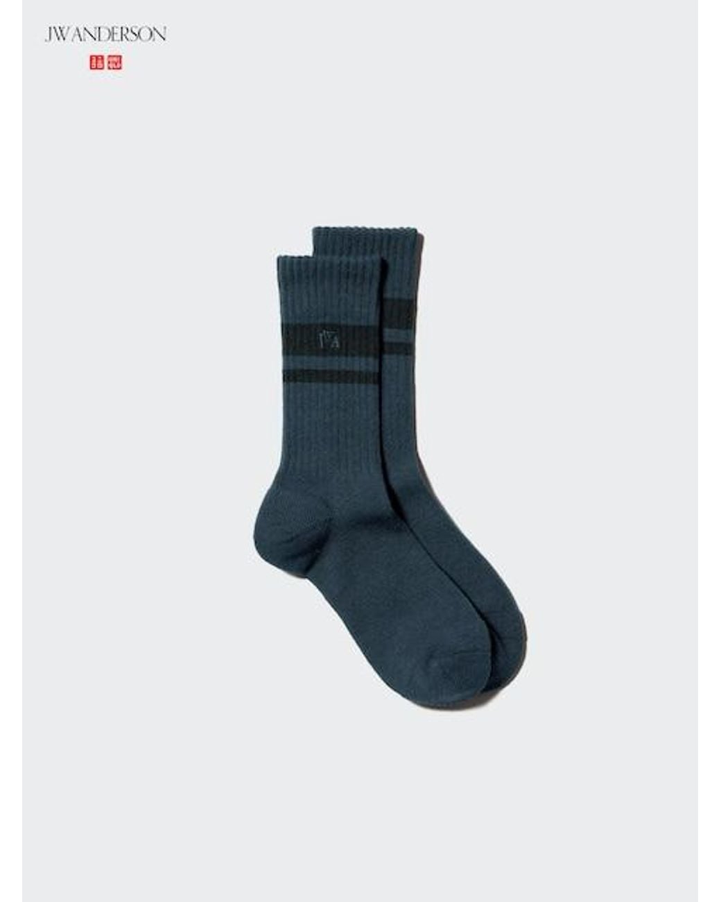 Uniqlo Blue Heattech Socks (Pile Lined)