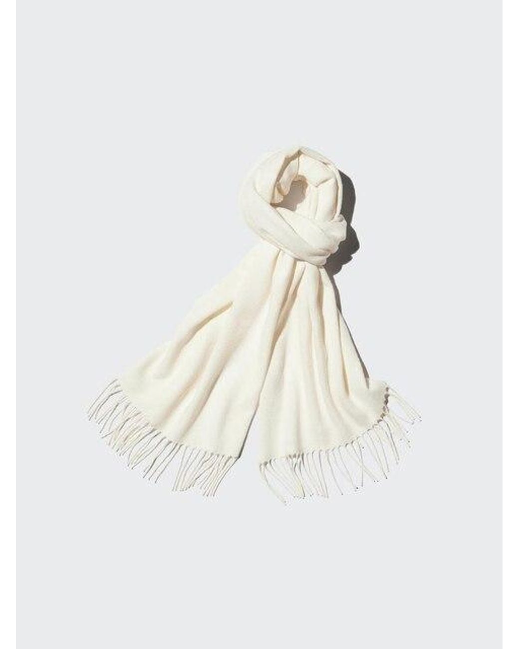 Uniqlo White Heattech Scarf