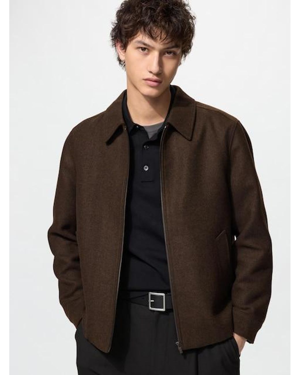 Uniqlo Black Single Collar Short Blouson