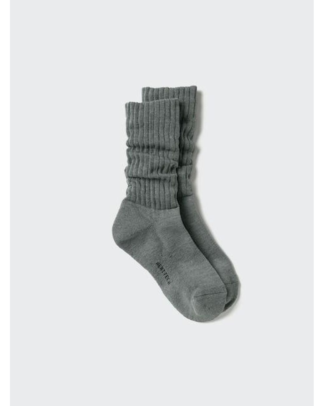Uniqlo Gray Heattech Socks (Slouch)