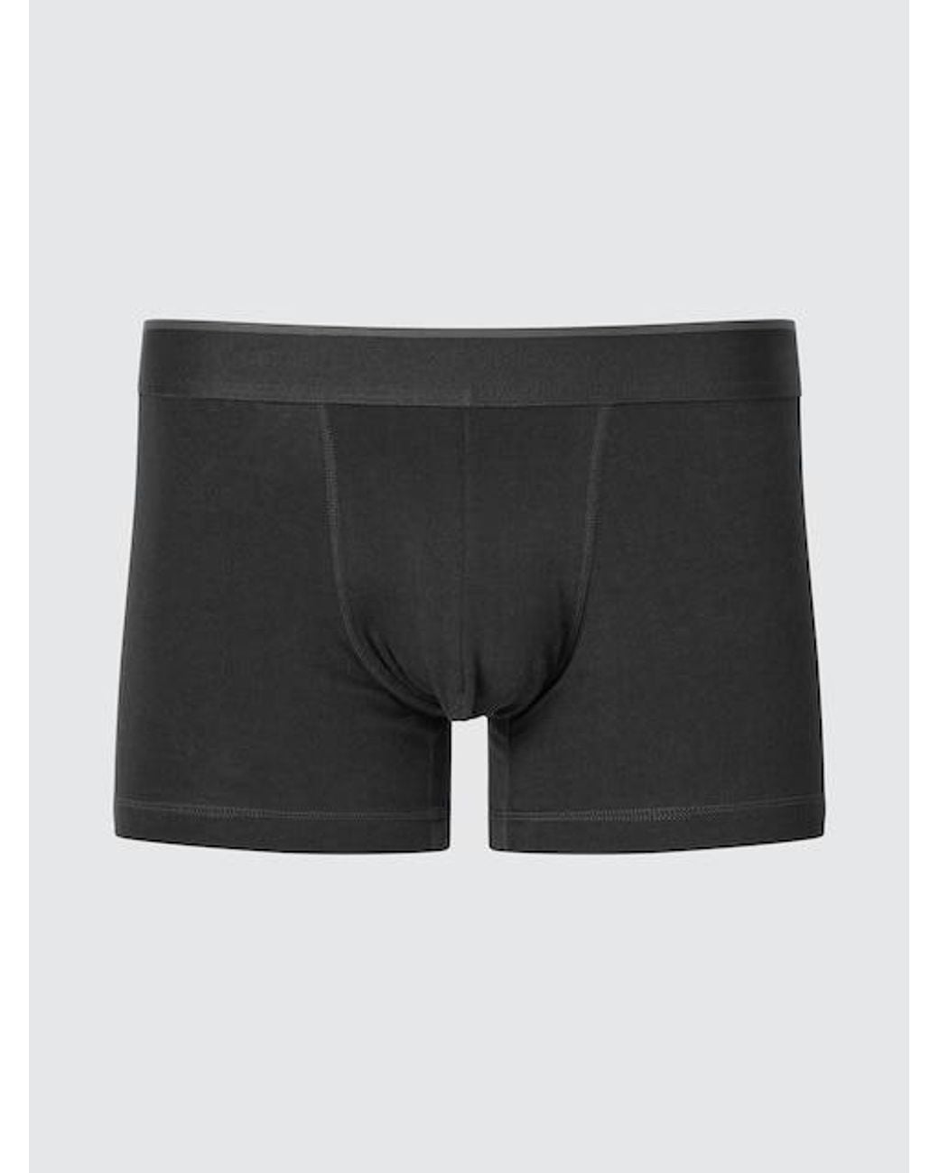 Uniqlo Black Cotton Boxer Briefs (Low Rise) for men