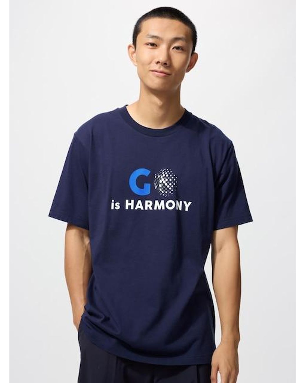 Uniqlo Blue Peace For All Graphic T-Shirt (Ichiriki) for men