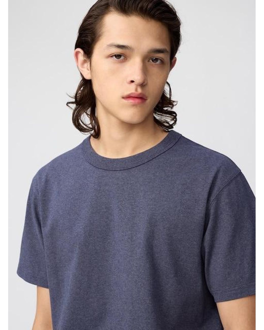 Uniqlo Blue Crew Neck T-Shirt for men