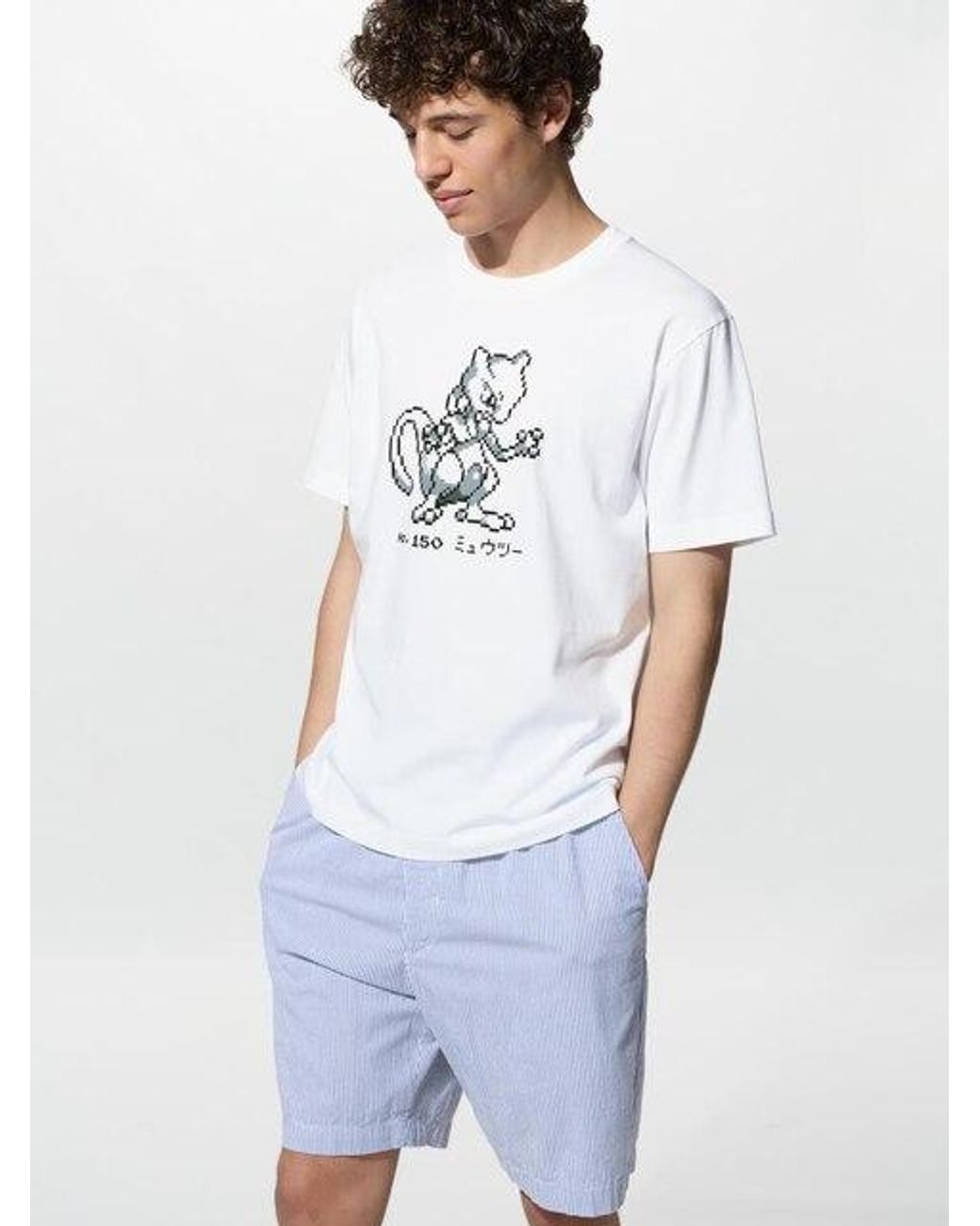 Uniqlo White Pokémon Ut Graphic T-Shirt for men