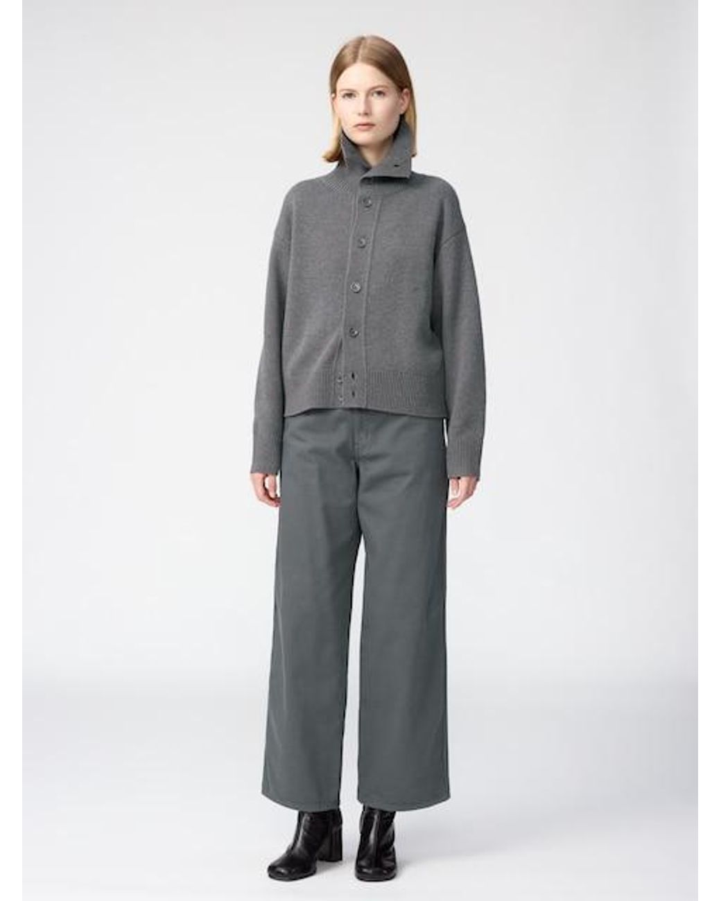 Uniqlo Gray Wide Straight Jeans