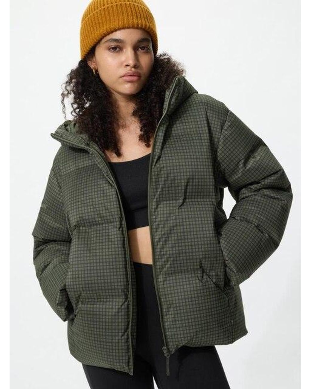 Uniqlo Seamless Down Parka (Print) in het Gray
