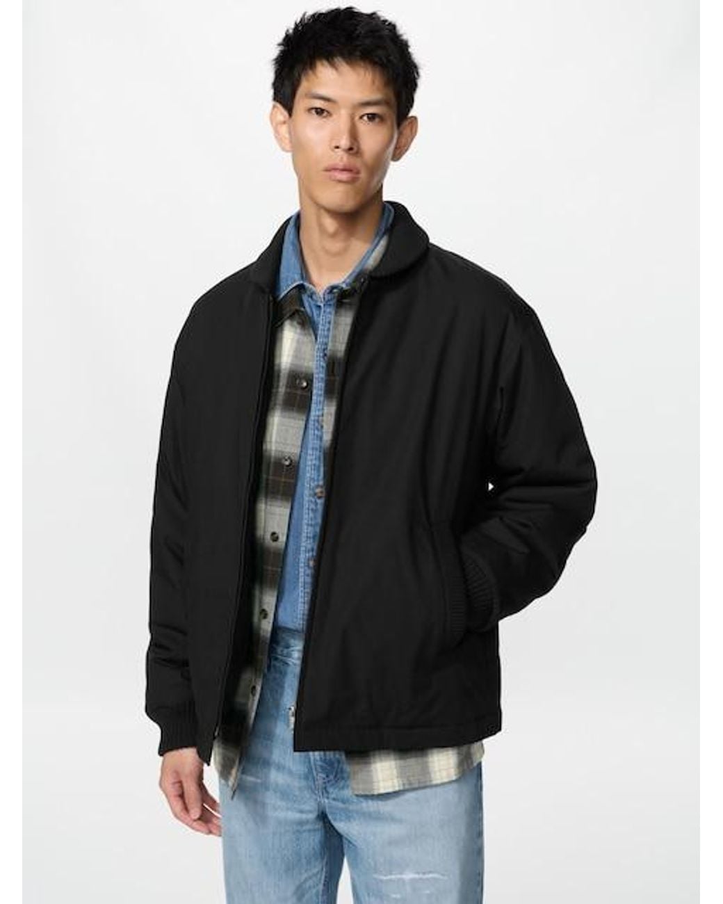 Uniqlo Black Ribbed Blouson