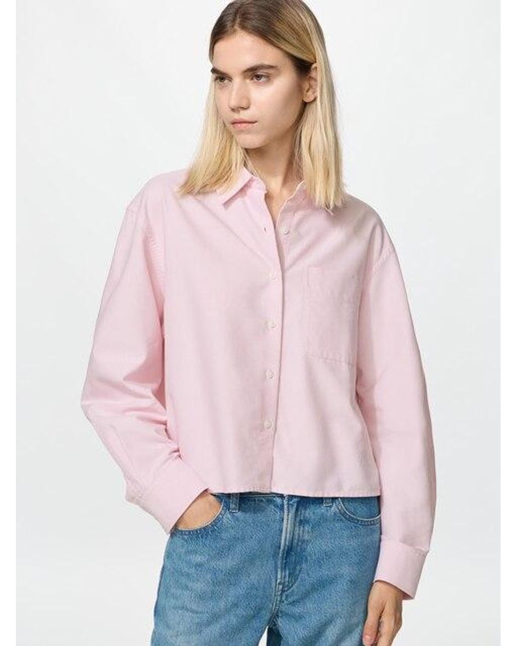 Uniqlo Pink Oxford Boxy Shirt